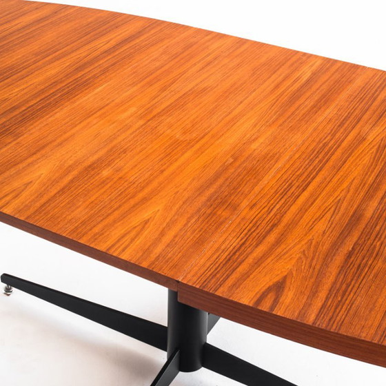 Tavolo da pranzo allungabile vintage. Roche Bobois. Anni '60. – Tavoli da pranzo, Wood, Iron (photo 11 of 12)