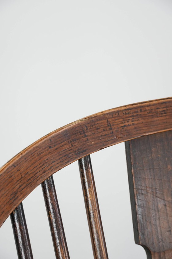 Image 1 of 2 sedie Windsor antiche inglesi con schienale alto del XVIII secolo