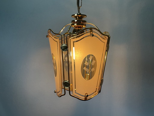 Lámpara de recibidor estilo Hollywood Regency vintage