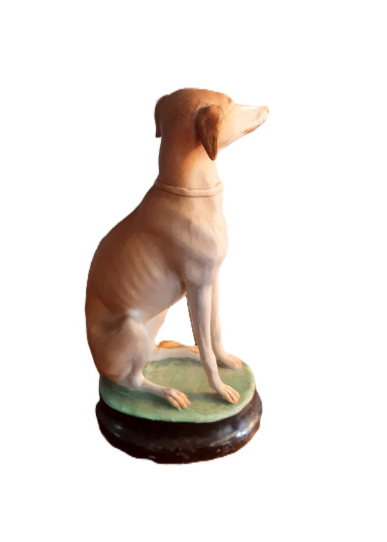 Image 1 of STAFFORDSHIRE COOKIE CHINA GREYHOUND