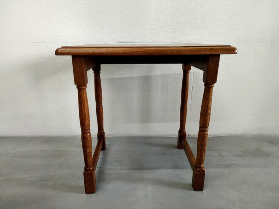 Image 1 of Set di 2 tavolini laterali in rovere, tavolino per piante, tavolino da caffè