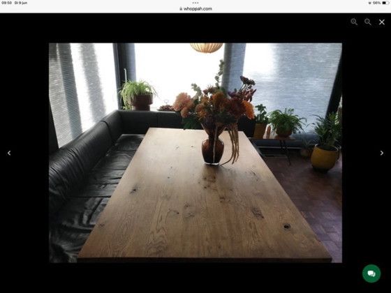Image 1 of Hoek eetbank Koinor Bellagio met eiken tafel