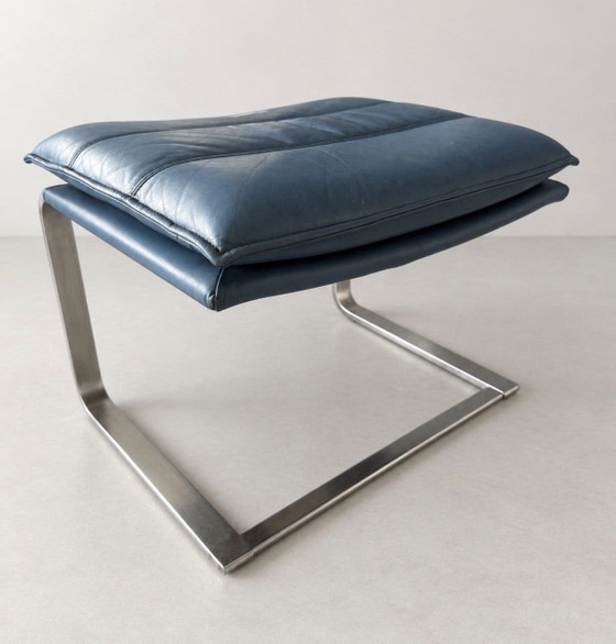 2x Fauteuils Lounge Komet Vintage ArtCollection et Ottoman – rvs, Leather (photo 8 of 15)