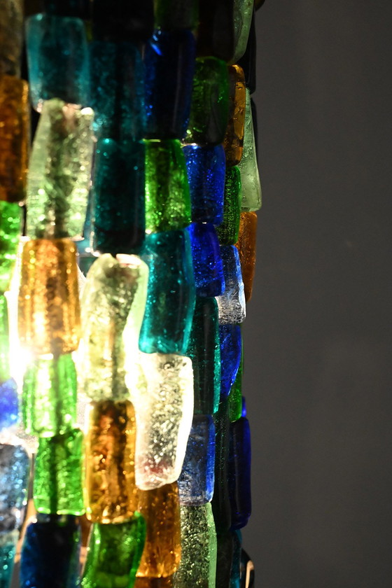 Image 1 of Lampada a sospensione vintage colorata