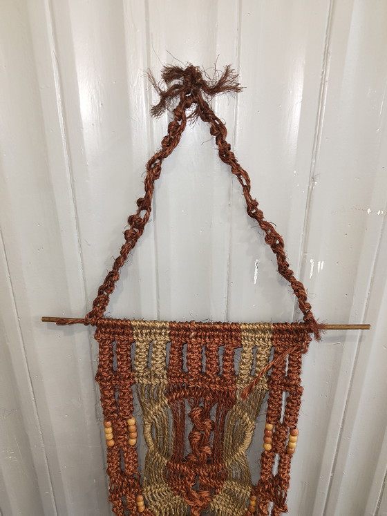 Image 1 of Beautiful Original Vintage Macramé Wall Hanging – 1970s – Boho Chic