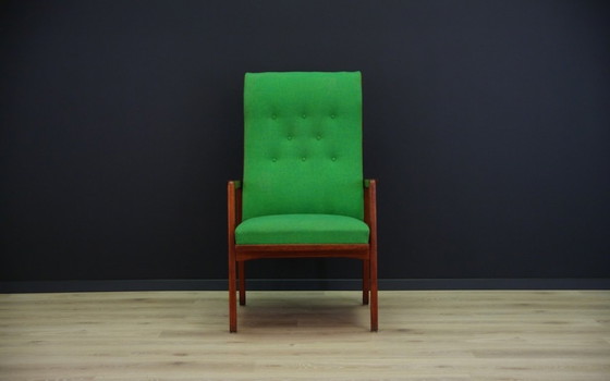 Image 1 of Grüner Teakholz-Sessel, Dänisches Design, 1970er Jahre, Produktion: Dänemark