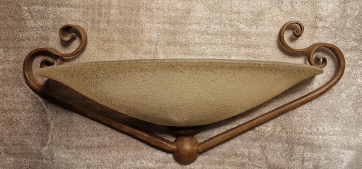 2 Lipparini wall lamps with antique glass