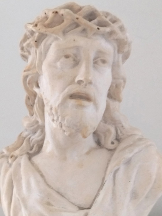 Gipsen Buste Christus met Doornen 30 cm Togneri – Kunst, Other (photo 8 of 14)