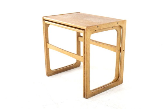 Set di 2 tavolini impilabili vintage in rovere, stile danese Mimiset – Wood (photo 8 of 20)