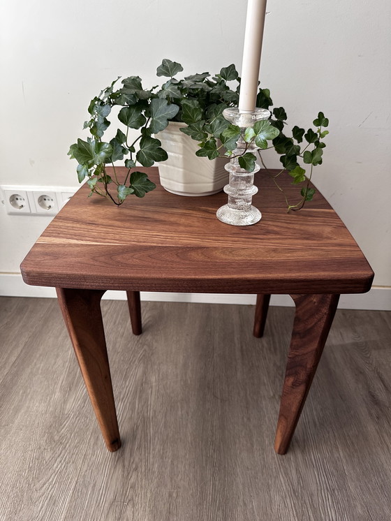 Image 1 of Scandinavian Design Walnut Side Table