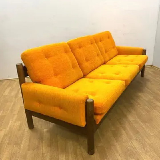 Image 1 of Mid-Century Retro Vintage Czech Seating Set (Armchairs & Sofa), 1970s