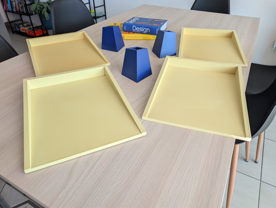 Image 1 of Zeldzame set Clino pennenhouders van Kartell, ontworpen door Enzo Mari.