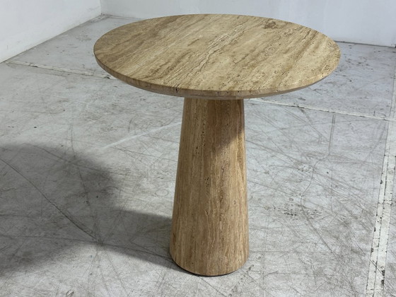 Travertine Bistro Table Eleonora Aime - Round Ø70 - Solid Natural Stone – Dining tables (photo 8 of 8)