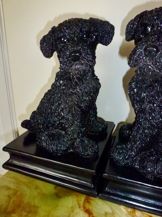 Image 1 of Magnifiques grands serre-livres, en forme de chien, terrier ou caniche.