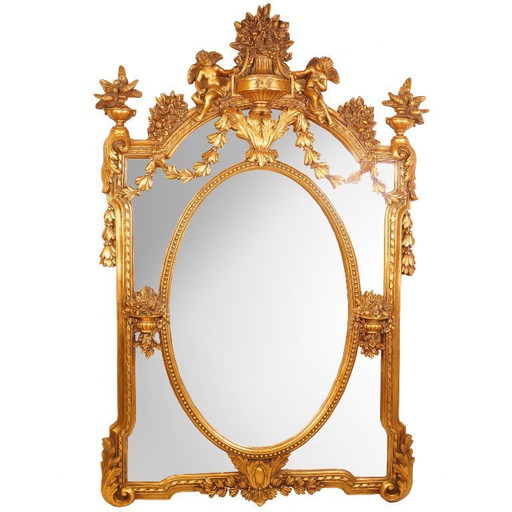 Baroque mirror in gold or silver frame