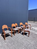 6 x vintage dyrlund eetkamerstoelen stoel