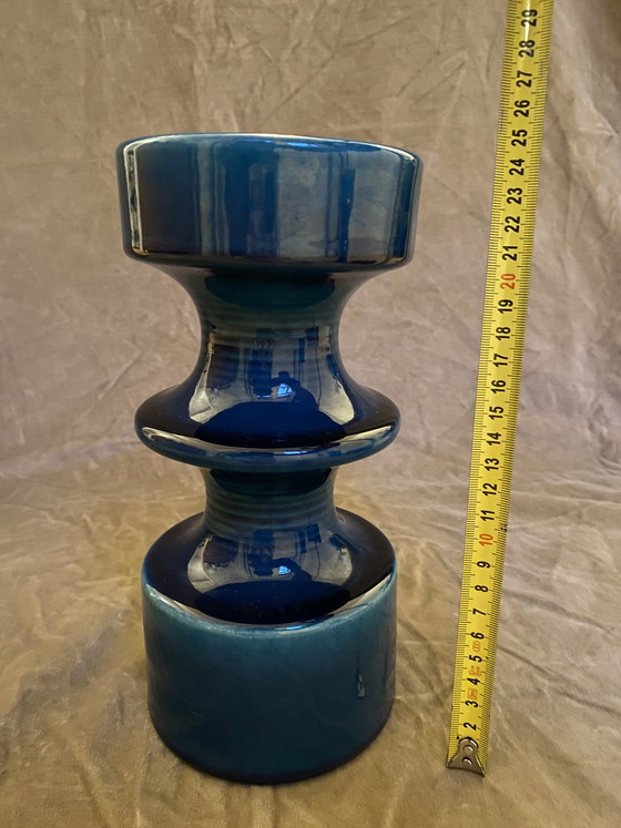 Image 1 of Cari Zalloni Steuler keramische kandelaar 150/25, blauw geglazuurd