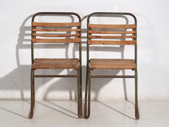 Antike Gartenstühle (ca. 1920). 4er-Set #1 – Wood, Iron (photo 24 of 40)