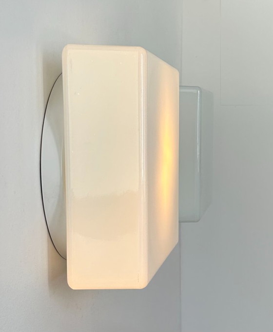 Image 1 of Coppia di appliques vintage Lita, opaline, Francia 1970