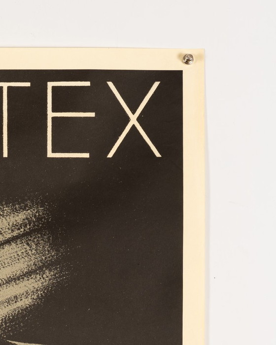Image 1 of Noveltex – Affiche publicitaire originale vintage de 1950 par Severo Pozzati – Style moderne du milieu du XXe siècle – 97 x 67,5