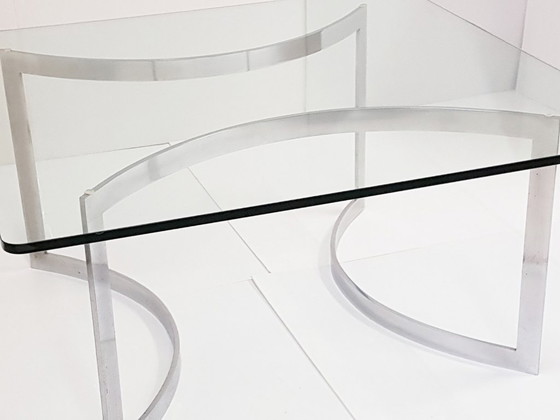 Image 1 of HENRY NEUMAN : TABLE BASSE CARREE EDITION PACE COLLECTION 1970 VINTAGE 70'S