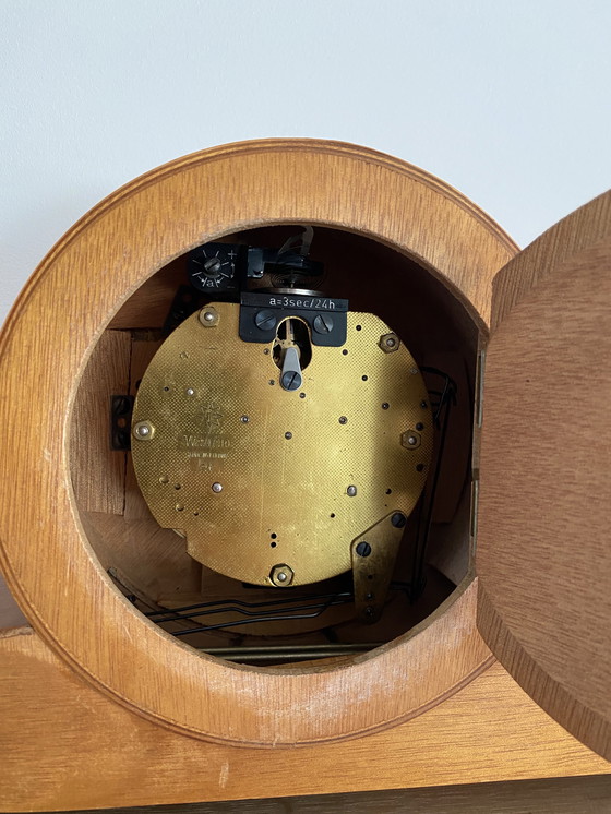 Image 1 of Chiming Mantel Clock, mid-century modern, Nederlands design uit de jaren 50