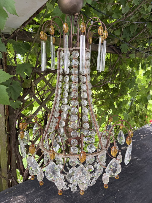 Beautiful Italian Murano and Crystal Chandelier