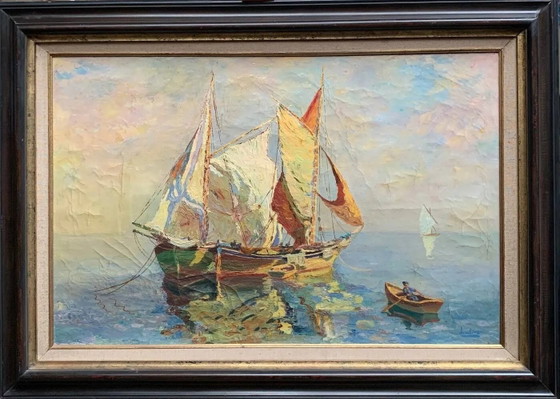 Seascape. In the style of impressionism. – Paintings & Drawings, Canvas (photo 6 of 7)