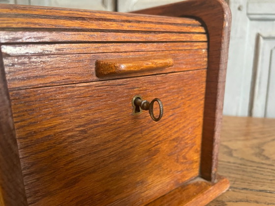 Image 1 of Archive Box Roller shutter cabinet art deco 1930 French