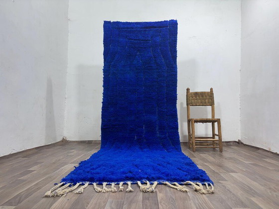 Traditioneller handgeknüpfter blauer Berberteppich 100/300 – Teppiche & Läufer, Wool (photo 9 of 10)