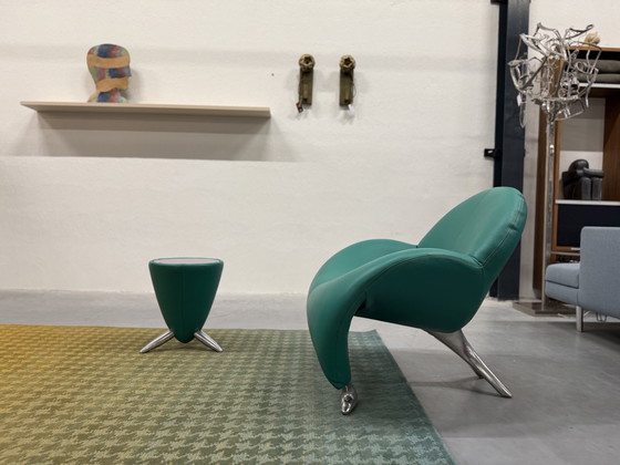 Image 1 of Leolux Papageno Fauteuil Senso Lagoon leer 