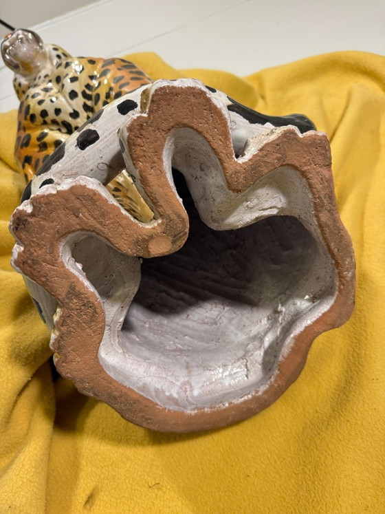 Grande Leopardo in Ceramica Italia Anni '70 – Oggetti decorativi (photo 15 of 16)