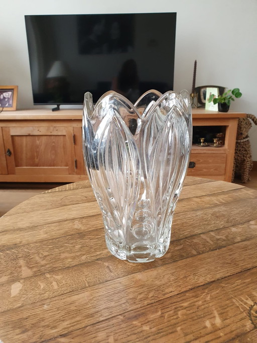 Bellissimo vaso vintage Sklo Union "Lily" – Rudolf Schröter, circa 1950 – vazen, Glass (photo 2 of 10)