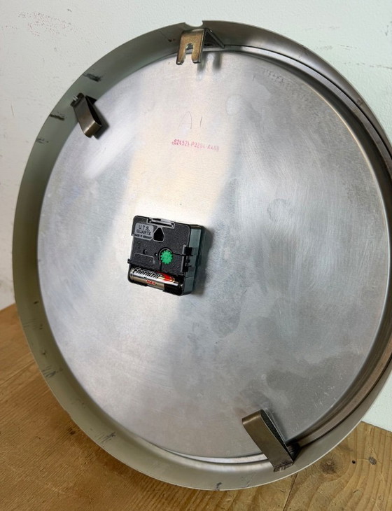 Image 1 of Grey Industrial Factory Wall Clock from Siemens, 1970s