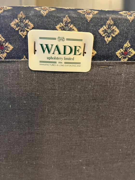 Fauteuil vintage anglais Wade – Wade Upholstery Limited, Bois, Textile (photo 11 of 13)