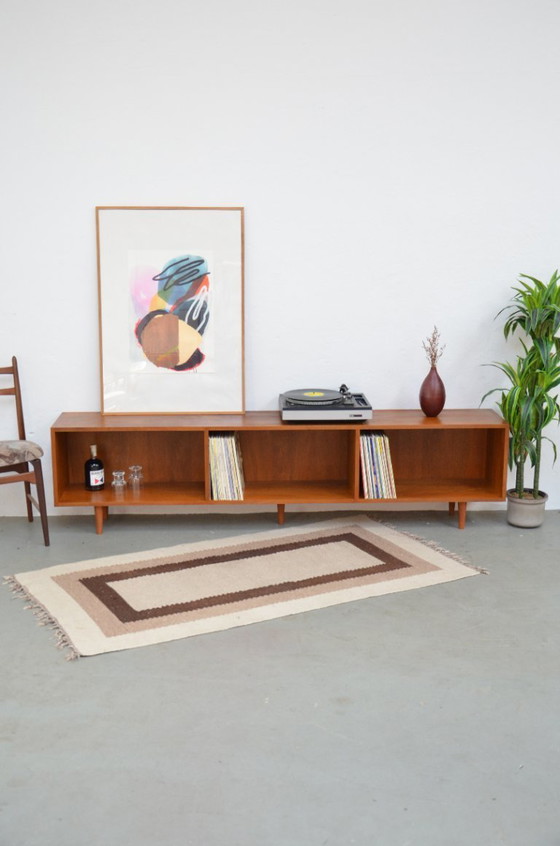 Image 1 of Credenza vintage, mobile HiFi per dischi, ripiano per dischi, mobile basso