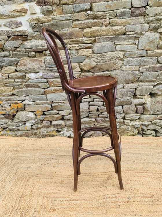 Set of 4 Vintage Bistro High Chairs – Dining chairs, Wood (photo 6 of 33)