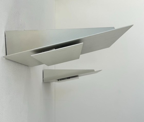 Image 1 of Coppia di applique vintage in fusione di alluminio, Francia 1970