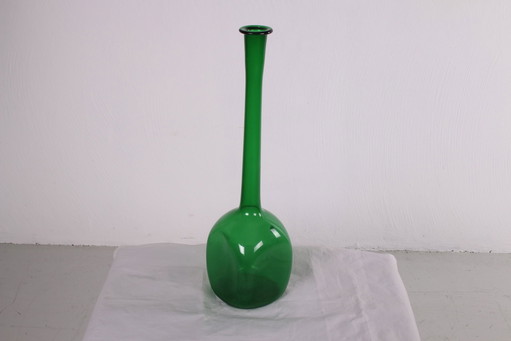 Vintage italienische Empoli-Flasche aus grünem Glas, 1950er Jahre