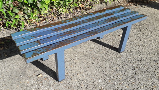 Banc de salle en métal 100 cm de long 29 cm de haut