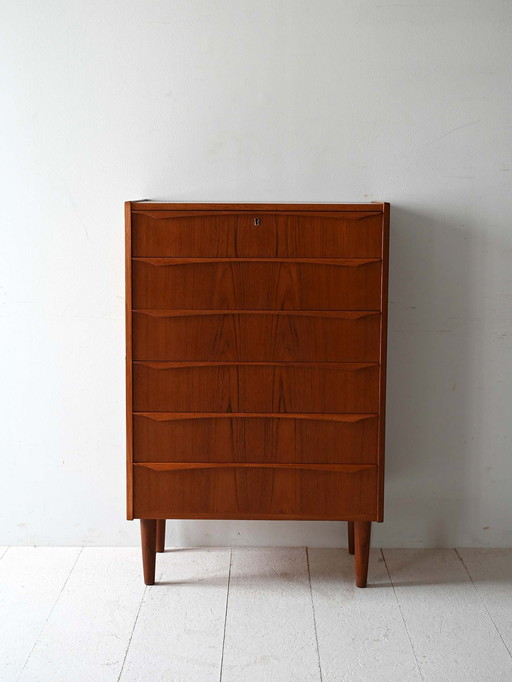 1950s/60s Scandinavian Teak Chest with 6 Drawers