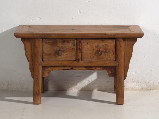 Shanxi low console in elm with drawers – China, circa 1930 – Iron (photo 30 of 40)