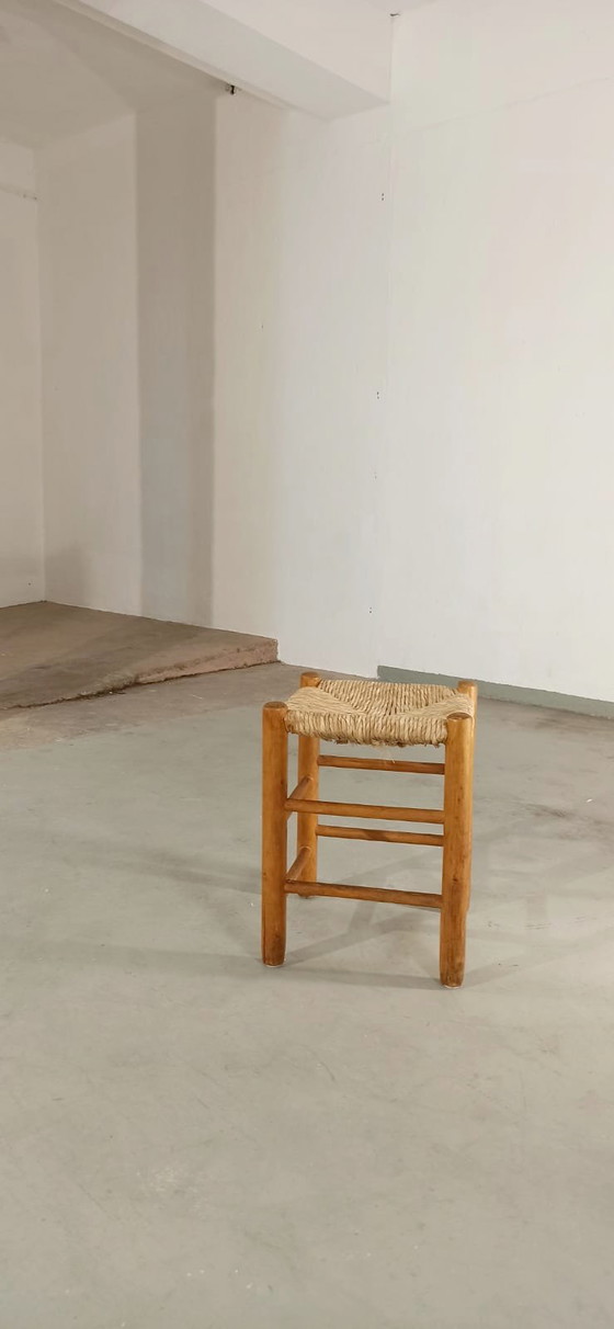 Image 1 of Vintage Rush Seat Stool