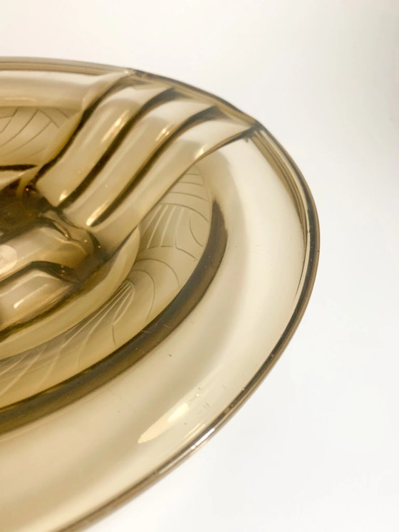 Plat central en verre Art Déco des années 1930, Vaisselle, Art Deco (photo 6 sur 6)