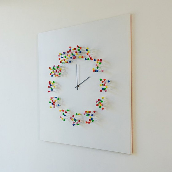 "MOCAP"(discodip) Orologio da parete illusionistico / scultura da parete – JAN PAUL, Metallo, Plastica, Modern (photo 5 of 9)