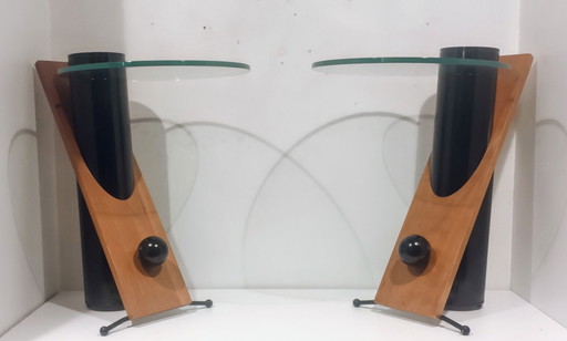 2x Vintage-Tische Memphis Milano