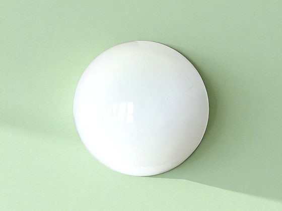 Image 1 of Minimalistische Decken- oder Wandleuchte aus weißem Opalglas mit bündigem Einbau