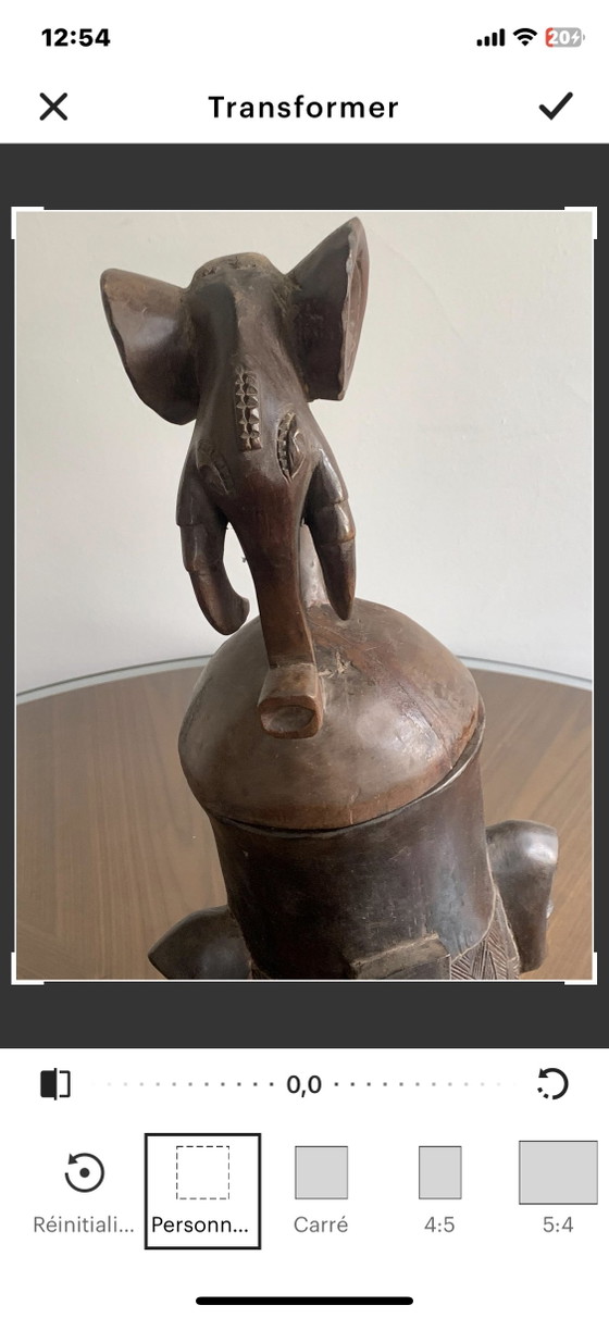 Zeldzaam Koninklijk Baoulé Orakel "Mounu" – Olifant van Dualiteit – 53cm – Beeldhouwkunst, Wood (photo 22 of 26)
