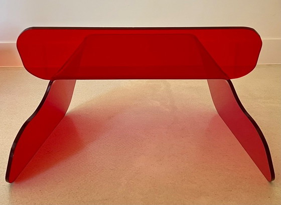 Image 1 of Red Plexiglas chair, France, 1970s