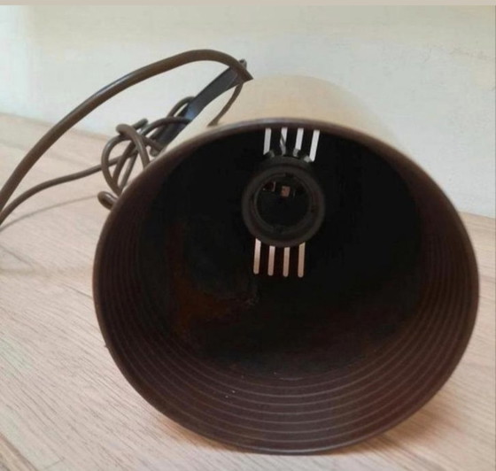 Image 1 of Vintage goudkleurige Vrieland hanglamp/plantenlamp
